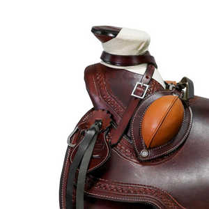 Selle de cheval sauteuse en cuir de couleur personnalisée connue sous le nom de selle de course de chevaux selles de cheval synthétiques - Product Image 6