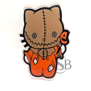 Carreaux de cils en acrylique personnalisés pour Halloween Pince à épiler ovale Design durable Logo personnalisé Horreur Kitty Carreaux de cils - Product Image 3