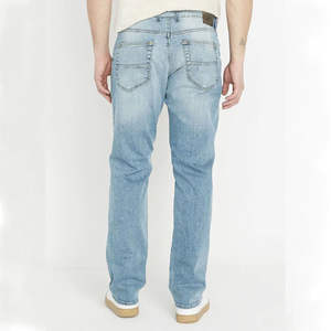 Jeans en denim décontracté de qualité supérieure, coupe régulière, lavage doux, coton et élasthanne, séchage rapide, coupe ample - Product Image 2