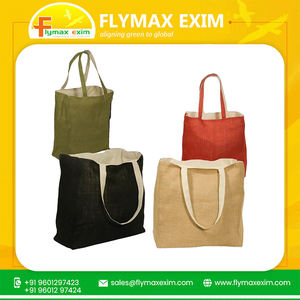 Sacs à provisions 100% naturels faits à la main en tissu de jute motif rayé à la mode respectueux de la terre et élégants en vente - Product Image 5