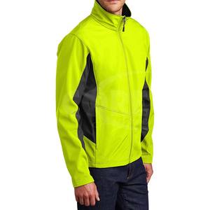Personnaliser la veste pour hommes Vêtements d'extérieur Respirant Soft Shell Polyester Double Couleur Imperméable Vestes à glissière - Product Image 2