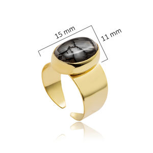 แหวนปรับขนาดได้ลายแมงมุมหินเครื่องประดับผู้หญิงดีไซน์น่ารักทันสมัยเครื่องประดับสเตอร์ลิงเงิน925 - Product Image 2