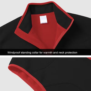 Venta al por mayor chaleco Softshell para adultos sin mangas con cremallera poliéster hecho a prueba de viento Color negro chaleco Softshell para caballeros - Product Image 3