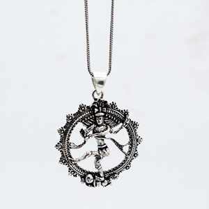 Pendentif Shiva Nataraja dansant, bijoux hindous faits à la main, pendentif Om Namah Shivaya - Product Image 3