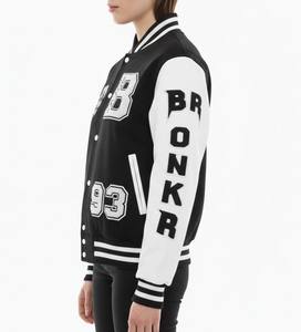Veste de baseball universitaire de haute qualité 2026, fabricant de vêtements de rue personnalisés, broderie de patch en chenille de laine, veste universitaire de style lettreman - Product Image 4