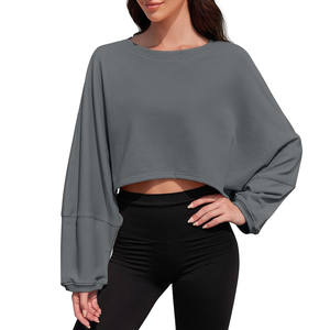 Nouvel Arrivage Sweat-shirt Tricoté à Manches Longues pour Femme, Imprimé par Transfert Thermique, Crop Top Décontracté à Capuche Sexy - Product Image 1