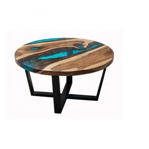 Top Tendance Nouveau Style En Bois Résine Top Table Forme Personnalisée Meubles De Maison Table Centrale Décorative - Product Image 2