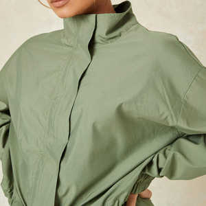 Fabrication de survêtement décontracté de haute qualité, printemps, surdimensionné, veste zippée avec bande réfléchissante, patchwork, coupe-vent lourd - Product Image 2