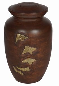 Urna de cremación para adultos de Metal de latón de alta calidad clásica de estilo americano decoración conmemorativa moderna colorida para funerales - Product Image 3