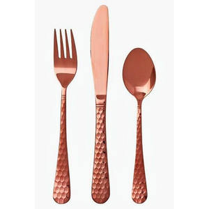 Ensemble de couverts de restaurant de mariage, couverts en acier inoxydable à poignée torsadée carrée polie en argent - Product Image 5