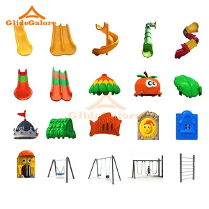 GlideGalore Colorful Kids Outdoor Playground Swing Slide Set For Endless Backyard Adventures
