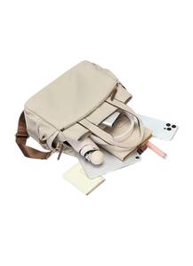 Bolso de Hombro Tipo Cubo Unisex, Impermeable, de Poliéster, con Cierre de Cremallera, Asa Suave, Multifuncional, para Viajes y Uso en Exteriores - Product Image 3