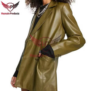 Blazer en cuir en gros de qualité supérieure Styles décontractés à la mode sur mesure pour femmes directement de l'usine OEM - Product Image 3
