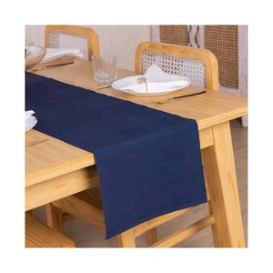 Hot Sale 100% Organic Cotton <b>Table</b> <b>Runner</b> Sets Factory Direct with GOTS Certificate Dragon Fly Embroidered for Weddings - Product Image 5