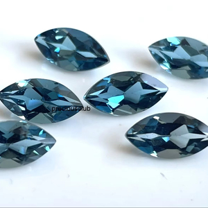 Topacio azul de Londres natural Corte Marquesa 6x12mm Facetado-Suelto Topacio azul de Londres Piedra preciosa de corte Marquesa Calidad superior - Product Image 1