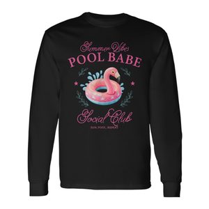 Summer Vibes Pool Babe T-shirt a maniche lunghe Sun Pool Repeat Social Club - Product Image 2