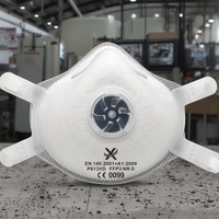 Masque jetable FFP3 de haute qualité avec valve d'expiration et coussinets nasaux en PU intégral, vente en gros d'usine, respirateur pour la poussière EN149