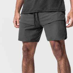 ชุดออกกำลังกายขาสั้นมีเชือกผูกสำหรับผู้ชายกางเกงขาสั้นชายหาดแบบลำลองนุ่มและน้ำหนักเบามีกระเป๋าลายพื้นสำหรับฤดูร้อน - Product Image 6