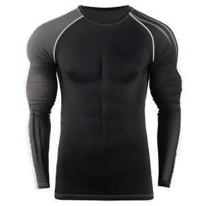 OEM Custom Men's Long Sleeve MMA Surf Rash Guard Gym <b>Clothing</b> UPF 50 Sublimation Printed Breathable Eco-Friendly Fitness <b>Swim</b> - Product Image 3
