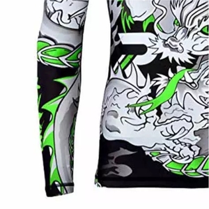 Camiseta de Compresión de Manga Larga para MMA, Spandex, BJJ, UPF50+, Transpirable, Personalizable, para Hombre - Product Image 4