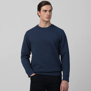 Sudadera de lana pesada para hombre OEM con logotipo personalizado Jersey de gran tamaño suave de ajuste regular para otoño estilo casual - Product Image 1