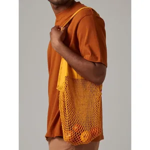 Organic Cotton Mesh Shopper Sustainable Storage <b>Bags</b> for Merchandising - Product Image 1