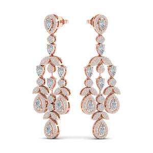 Pendientes Largos de Oro Sólido de 14K con Moissanita Certificada GRA de REYES, para Mujer, Regalo de Boda de Lujo, Joyería Nupcial - Product Image 6