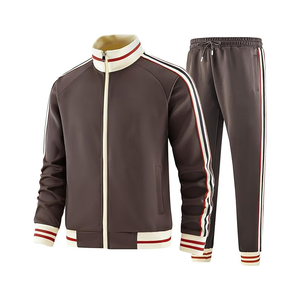 Men's Tracksuits with jacket and sweat pant set Streetwear Track Suits Casual Running Athletic Full Zip Tracksuit Sets - Product Image 2