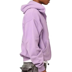 Fazn Nouveau Vente en gros Sweat à capuche unisexe grande taille uni zippé à épaules tombantes avec cordon de serrage doublé thermique de haute qualité personnalisable - Product Image 6