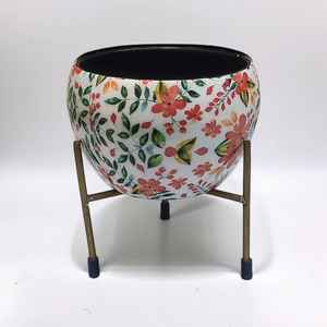 Maceta impresa a pedido con soporte de metal para decoración del hogar disponible a granel del exportador indio - Product Image 1