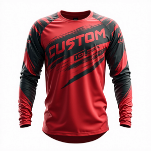 Maillot de course de motocross à manches longues, personnalisé, sublimé, respirant, coupe confortable, coupe-vent, pour la course automobile et moto - Product Image 6