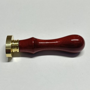 Sello Ovalado de Latón de 29 mm con Mango de Madera de Arce, Sello Multiusos para Cera de Sellado - Product Image 1