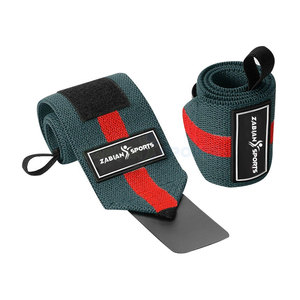 Muñequera de neopreno de color personalizado OEM, muñequeras elásticas de algodón pesado para levantamiento de pesas, ejercicio de gimnasio, para levantamiento de pesas - Product Image 1