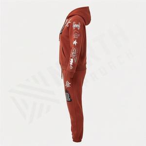 Ensembles de survêtements pour femmes de haute qualité, sweats à capuche et pantalons de jogging, coton et polyester personnalisés, vêtements d'hiver, option grande taille, tenue de sport athlétique - Product Image 3