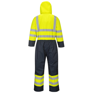 Combinaison de travail de sécurité OEM 100% polyester pour homme, haute visibilité, ignifuge, classe 1 ANSI, imperméable, avec éclairage LED, bicolore - Product Image 3