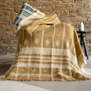 Manta de lana 100% para decoración de dormitorio, funda de sofá, mantas de lana a cuadros suaves, sala de estar manta cálida para, manta personalizada al por mayor - Product Image 1