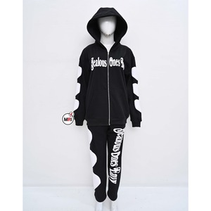 Ensemble deux pièces à capuche imprimé en 3D personnalisé Sweat à capuche et pantalon pour femmes Ensemble deux pièces d'entraînement de jogging pleine longueur - Product Image 5