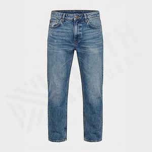 Pantalon en jean confortable pour homme, style décontracté urbain, respirant, couleur unie, prix de gros raisonnable, collection Printemps-Automne, tendance - Product Image 1