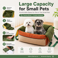 Siège de voiture portable pour animaux de compagnie, sac de transport pour chien, lit pour animaux de compagnie lavable avec sangles de sécurité pour petits chiens et chats, fournisseur OEM ODM