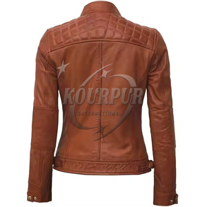 ¡Calidad Premium! Chaqueta de cuero genuino 00% para mujer a precio mayorista - Product Image 2