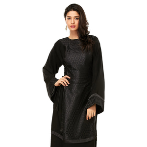 Robe longue Robe noire Robe maxi musulmane décontractée pour femme - Product Image 1