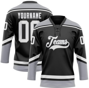 Maillot de hockey sur glace à dentelle personnalisée avec logo, service OEM direct d'usine, approvisionnement en vrac, vêtements personnalisés - Product Image 4