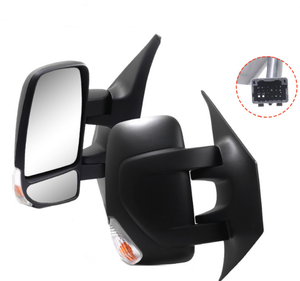 Nuevo Espejo Retrovisor Lateral Izquierdo XMAXVISION para Opel Movano 2014-2021, Brazo Corto, Cristal Grande, Eléctrico, Calefactable, con Intermitente, Convexo Pequeño, Negro, 1 Año de Garantía - Product Image 1
