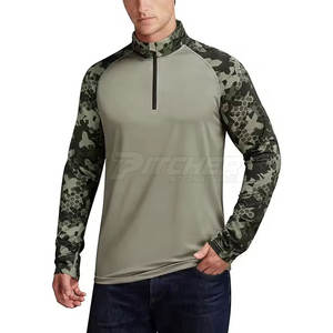 Haute qualité 100% Polyester Fishing Q Zip Shirt UPF 50 Eco Friendly Respirant Conçu pour le confort, la performance et le style - Product Image 3