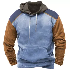 Sweat à capuche d'hiver personnalisé avec impression numérique, 100% coton molletonné, design avec poche - Rehaussez votre garde-robe décontractée - Product Image 3