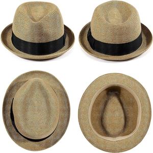 Chapeau Fedora en paille - 2025 100% été décontracté respirant fabricant personnalisé chapeau Fedora en paille - Product Image 2
