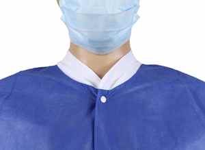 Cómoda bata de hospital desechable Unisex 100% Mezcla de algodón o poliéster Ropa para pacientes con Cierre trasero para uso médico - Product Image 2