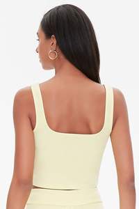 Nuevo logotipo personalizado para mujer XS Gym Tank Top transpirable Vintage cuello en U Yoga chaleco Color sólido Fitness ropa deportiva hecha de punto - Product Image 3