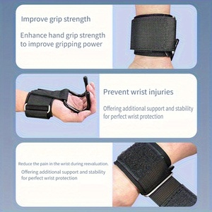 Thể dục an toàn Barbell Deadlift điện Trọng lượng nâng cơ thể xây dựng cổ tay hỗ trợ pull-up Móc thể thao bảo vệ - Product Image 5