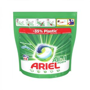 Cápsulas de Jabón Ariel Mountain Spring Pods, 45 Unidades, Aroma Fresco y Duradero - Product Image 1